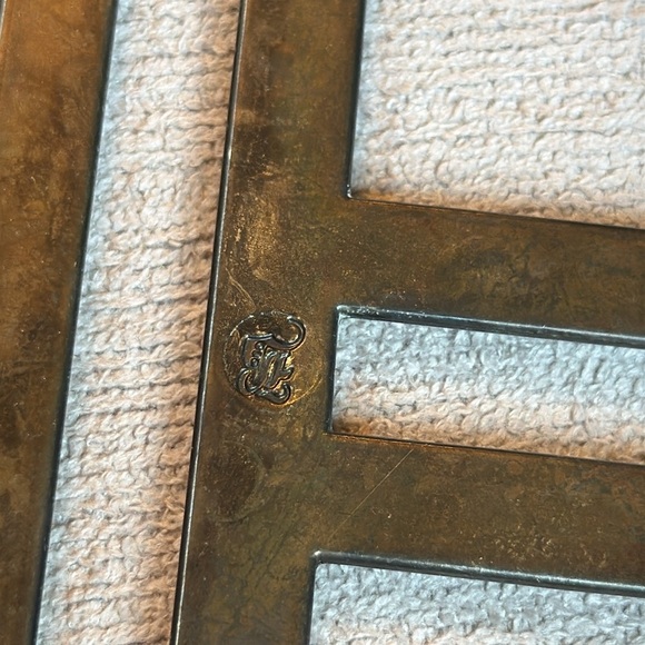 Vintage Italian Silver Plated Chinese Longevity Symbol Trivet Art Deco in Box - Picture 3 of 5